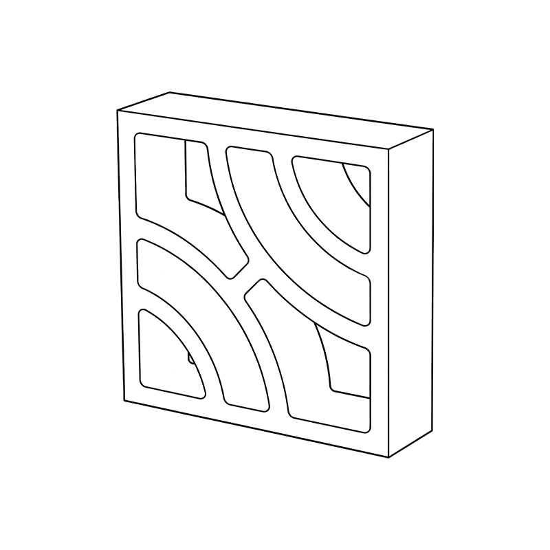 Circle Breeze Block line draw