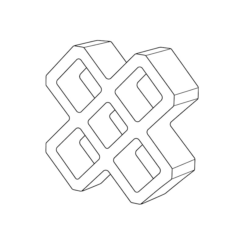 Diamond Breeze Block line draw